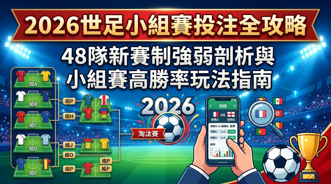 2026世足小組賽投注全攻略：48隊新賽制強弱剖析與小組賽高勝率玩法指南